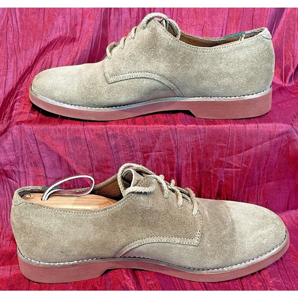 Mens G. H. Bass Tan Suede Nubuck Preppy Oxford Shoes sz 9M
